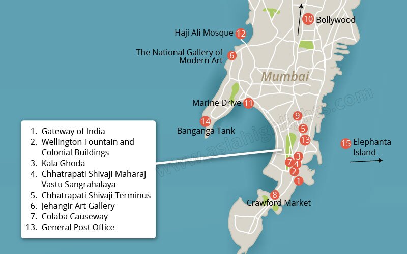 mumbai tourist spot map