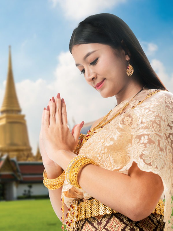 Beautiful Thai Girl In Thai Dress Identity Traditional Costume, Culture Of  Thailand Stock Photo, Picture and Royalty Free Image. Image 65487371.