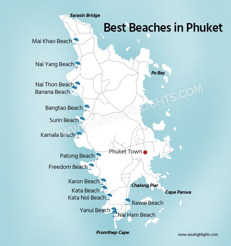 Transportation and Maps of Phuket Beaches