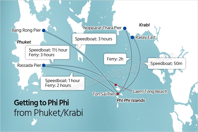 Getting to/around Phi Phi Island 2023 Ferries or Speedboats?
