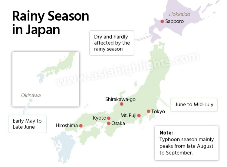 Rainy Season in Japan (2024/2025) When & Where to Go