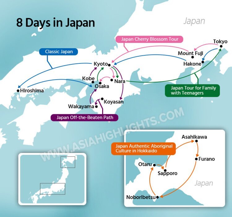 8 Days In Japan: Top 5 Itineraries For First Visit 2025